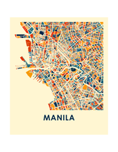 Charger l&#39;image dans la galerie, Affiche cartographique de Manille - Style Chroma
