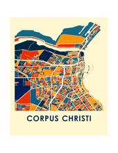 Charger l&#39;image dans la galerie, Affiche cartographique de Corpus Christi - Style Chroma
