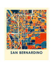 Load image into Gallery viewer, San Bernardino Map Print - Full Color Map Poster
