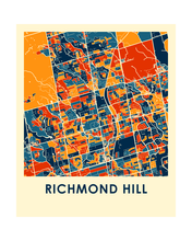 Load image into Gallery viewer, Richmond Hill Ontario Map Print - Full Color Map Poster
