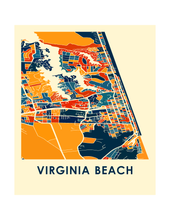 Load image into Gallery viewer, Virginia Beach Map Print - Full Color Map Poster
