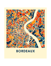 Load image into Gallery viewer, Bordeaux Map Print - Full Color Map Poster
