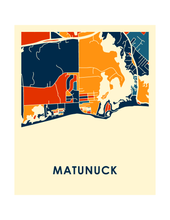 Load image into Gallery viewer, Matunuck Map Print - Full Color Map Poster
