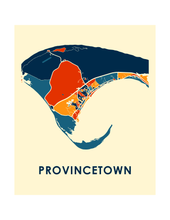 Charger l&#39;image dans la galerie, Affiche cartographique de Provincetown - Style Chroma
