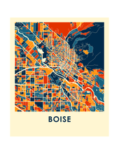 Charger l&#39;image dans la galerie, Affiche cartographique de Boise - Style Chroma
