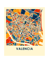 Load image into Gallery viewer, Valencia Map Print - Full Color Map Poster
