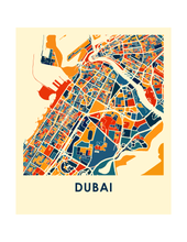Charger l&#39;image dans la galerie, Affiche cartographique de Dubai - Style Chroma
