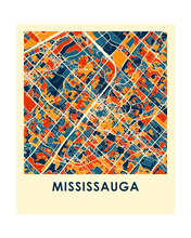 Charger l&#39;image dans la galerie, Affiche cartographique de Mississauga - Style Chroma
