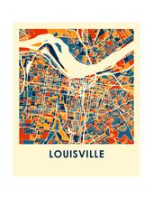 Charger l&#39;image dans la galerie, Affiche cartographique de Louisville - Style Chroma
