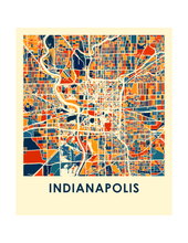 Load image into Gallery viewer, Indianapolis Map Print - Full Color Map Poster
