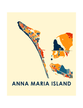 Charger l&#39;image dans la galerie, Affiche cartographique de Anna Maria Island - Style Chroma
