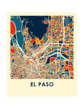 Charger l&#39;image dans la galerie, Affiche cartographique de El Paso - Style Chroma
