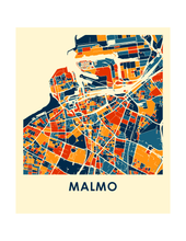Charger l&#39;image dans la galerie, Affiche cartographique de Malmo - Style Chroma
