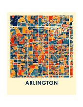Charger l&#39;image dans la galerie, Affiche cartographique de Arlington - Style Chroma
