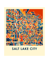 Charger l&#39;image dans la galerie, Affiche cartographique de Salt Lake City - Style Chroma
