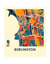 Load image into Gallery viewer, Burlington Map Print - Full Color Map Poster

