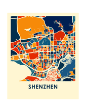 Load image into Gallery viewer, Shenzhen Map Print - Full Color Map Poster
