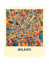 Charger l&#39;image dans la galerie, Affiche cartographique de Milan - Style Chroma
