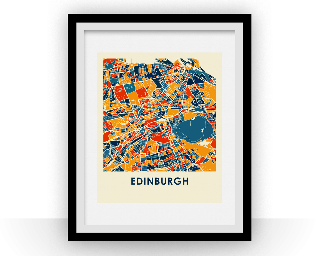 Edinburgh Map Print - Full Color Map Poster