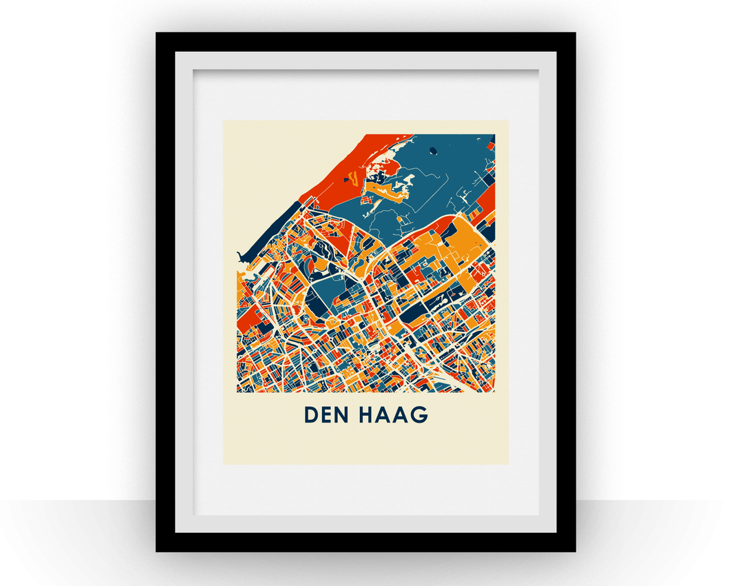 The Hague Map Print - Full Color Map Poster
