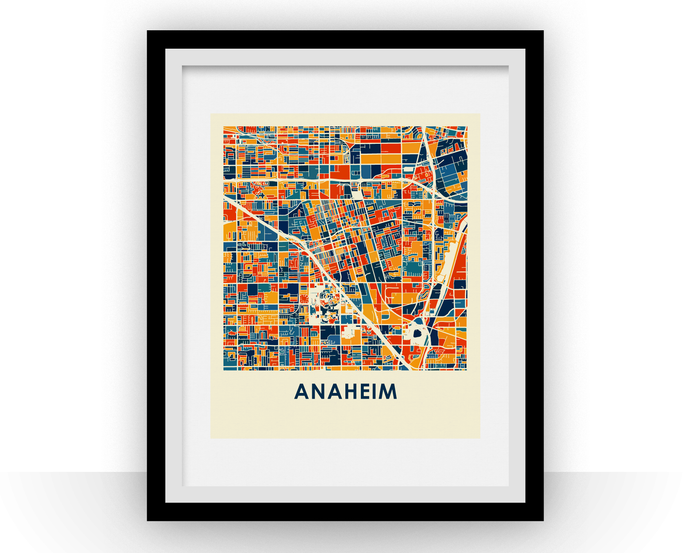 Anaheim Map Print - Full Color Map Poster