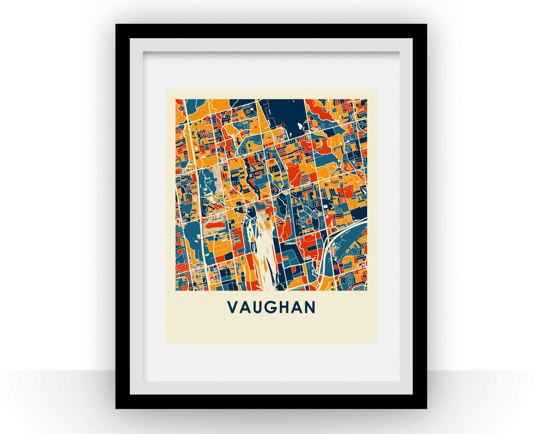 Vaughan Ontario Map Print - Full Color Map Poster