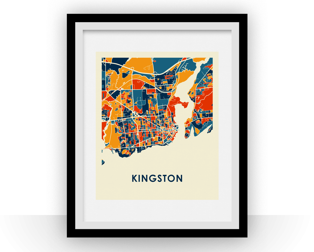 Kingston Map Print - Full Color Map Poster