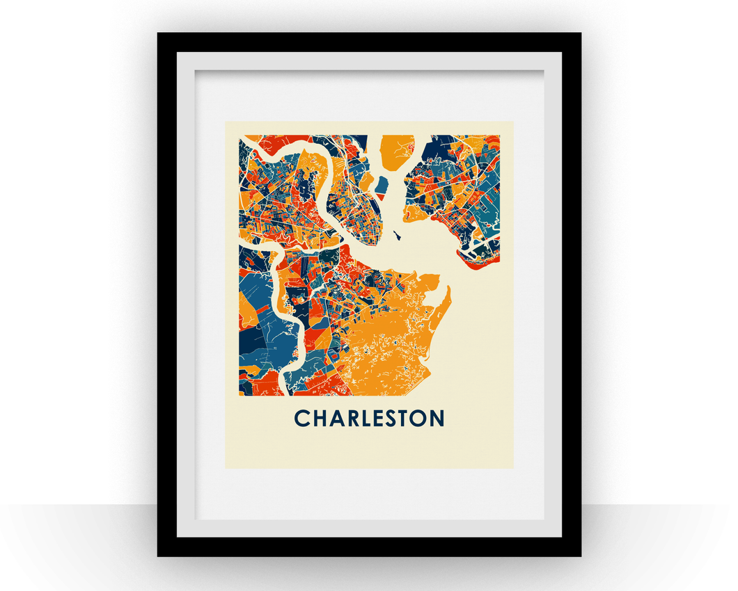 Charleston Map Print - Full Color Map Poster