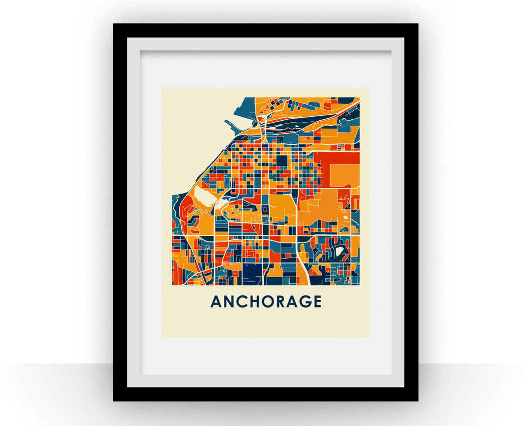 Anchorage Map Print - Full Color Map Poster