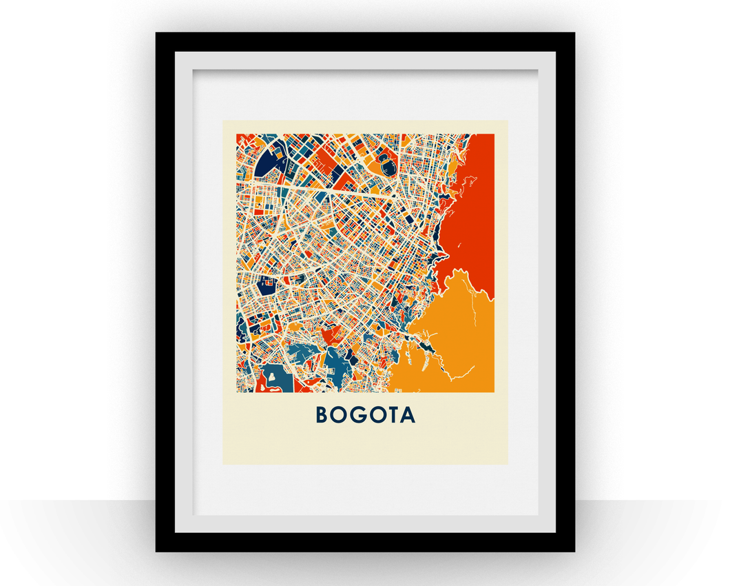Bogota Map Print - Full Color Map Poster
