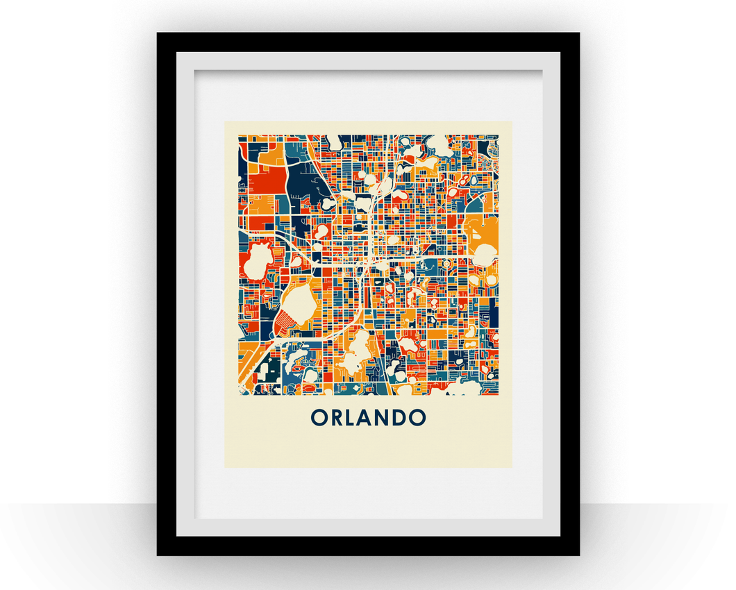 Orlando Map Print - Full Color Map Poster