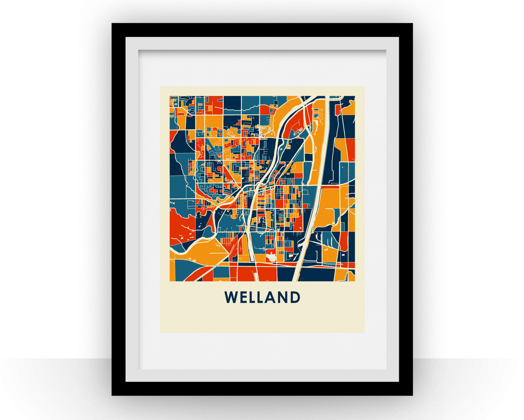 Welland Ontario Map Print - Full Color Map Poster