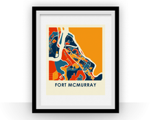 Load image into Gallery viewer, Fort McMurray Alberta Map Print - Full Color Map Poster
