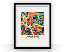 Charger l&#39;image dans la galerie, Guangzhou Map Print - Full Color Map Poster
