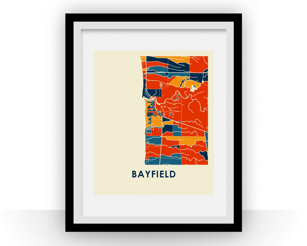 Bayfield ON Map Print - Full Color Map Poster