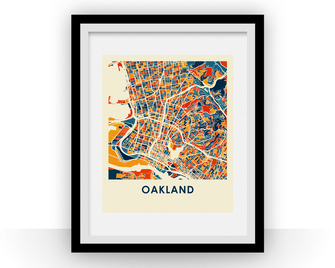 Oakland Map Print - Full Color Map Poster