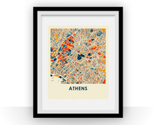 Load image into Gallery viewer, Athens Map Print - Full Color Map Poster
