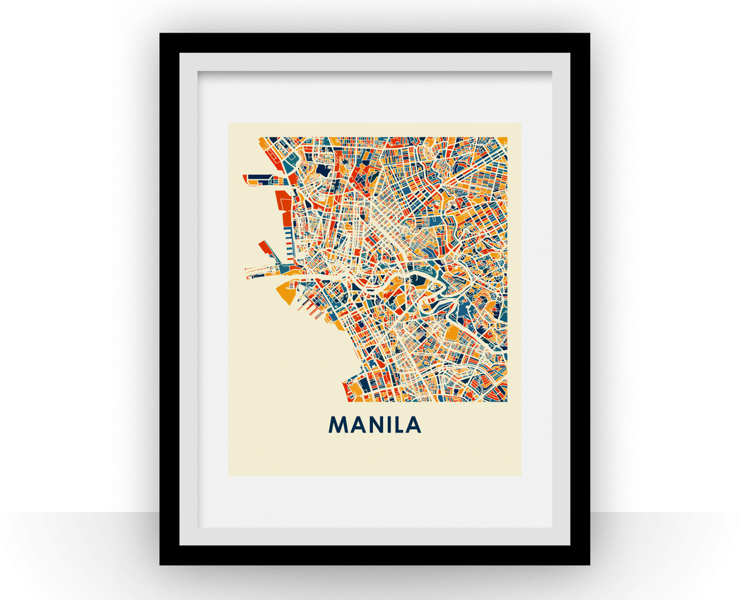 Manila Map Print - Full Color Map Poster