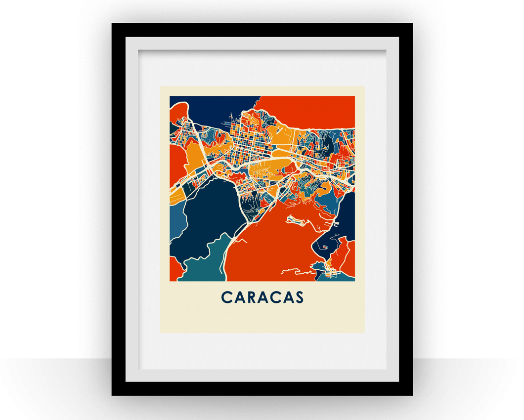 Caracas Map Print - Full Color Map Poster