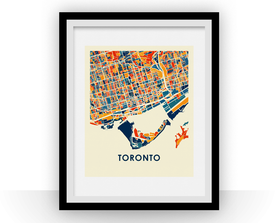 Toronto Map Print - Full Color Map Poster