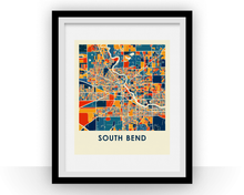 Charger l&#39;image dans la galerie, South Bend Map Print - Full Color Map Poster
