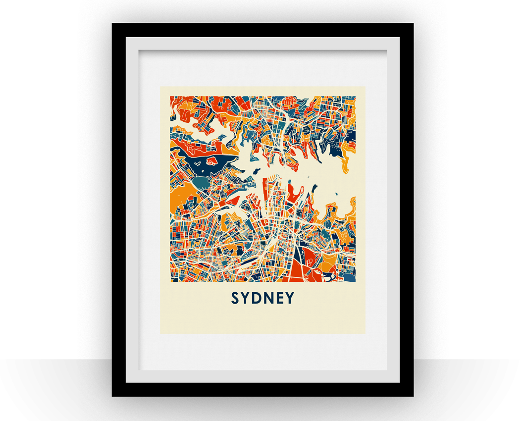 Sydney Map Print - Full Color Map Poster