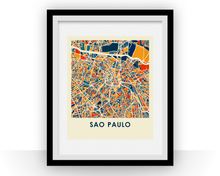 Charger l&#39;image dans la galerie, Sao Paulo Map Print - Full Color Map Poster
