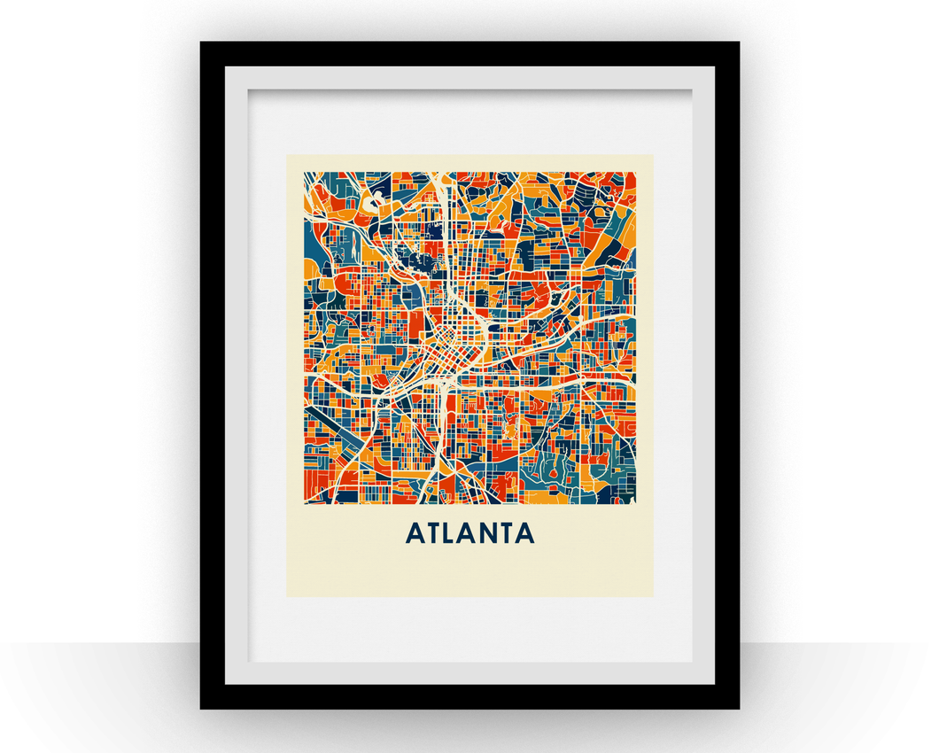 Atlanta Map Print - Full Color Map Poster