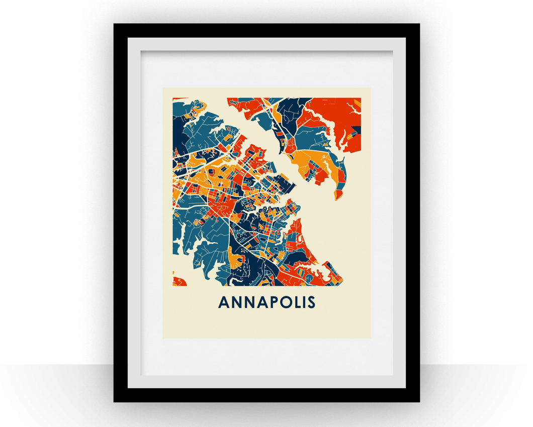 Annapolis Map Print - Full Color Map Poster
