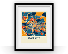 Charger l&#39;image dans la galerie, Affiche cartographique de Iowa City - Style Chroma
