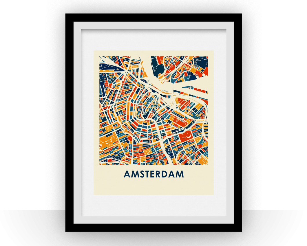 Amsterdam Map Print - Full Color Map Poster