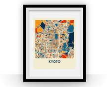 Load image into Gallery viewer, Kyoto Map Print - Full Color Map Poster
