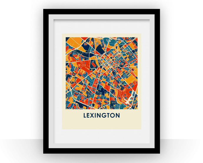 Lexington Map Print - Full Color Map Poster