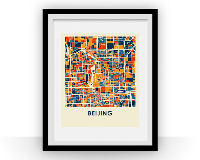 Beijing Map Print - Full Color Map Poster